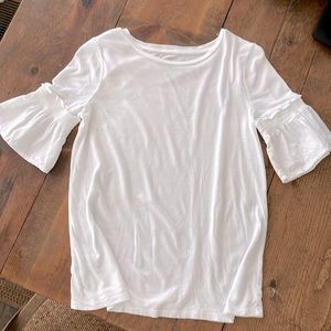 Ann Taylor LOFT XSP t-shirt with ruffle sleeve